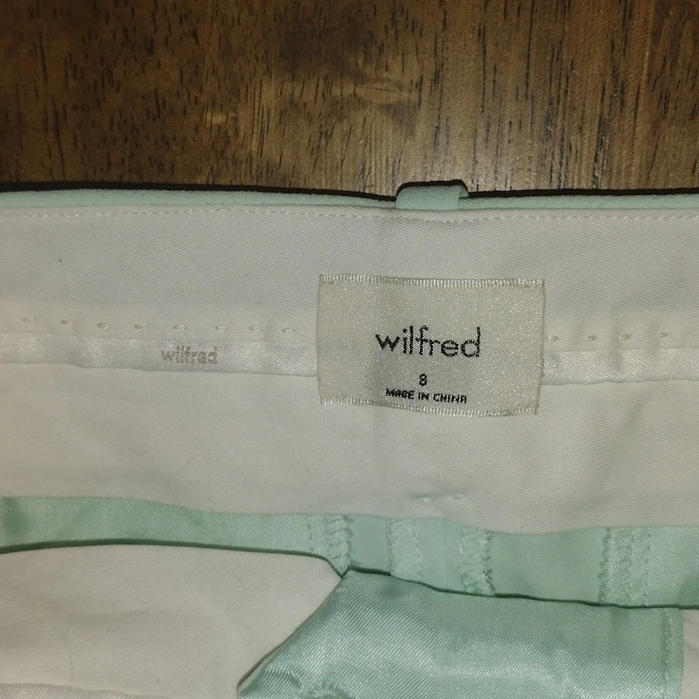 Wilfred Arizona Mint Green Ankle High Waisted Wide Leg Pleated Pant 8
